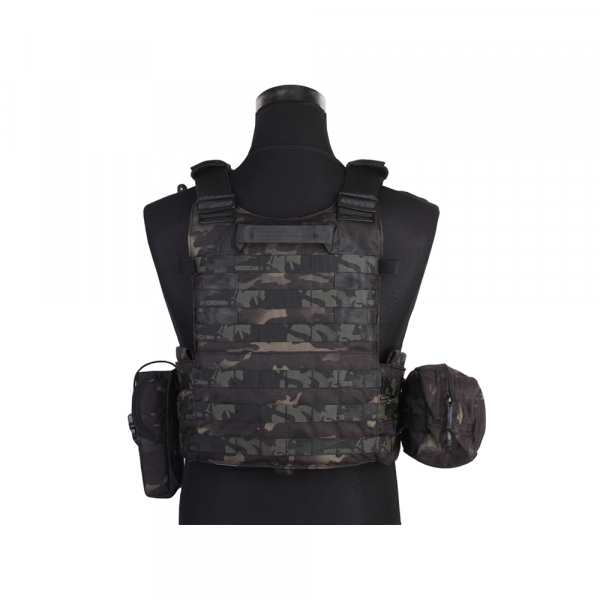 Тактический жилет с 3-мя подсумками EmersonGear LBT6094A style Plate Carrier w 3 pouches (Multicam Black)