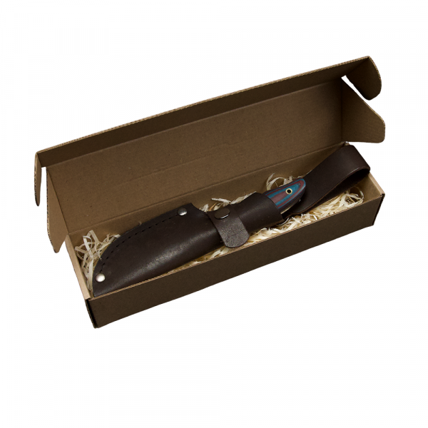 Туристический нож Windford Гефест сталь AUS 10, бордо/синий