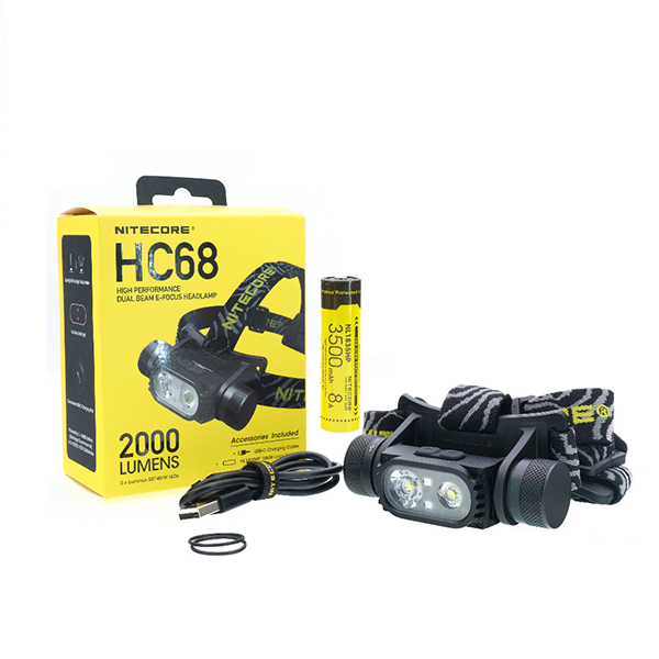 Фонарь налобный Nitecore HC68 2000 люмен