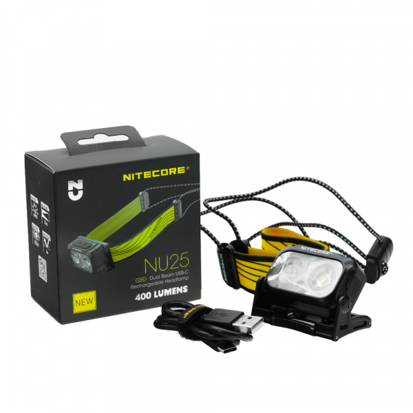 Фонарь налобный Nitecore NU25, 400 люмен