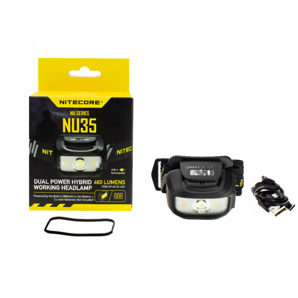 Фонарь налобный Nitecore NU35, 460 люмен